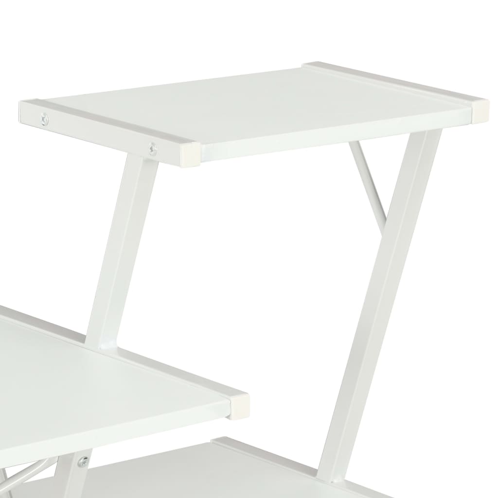 Desk with shelf white 116×50×93 cm