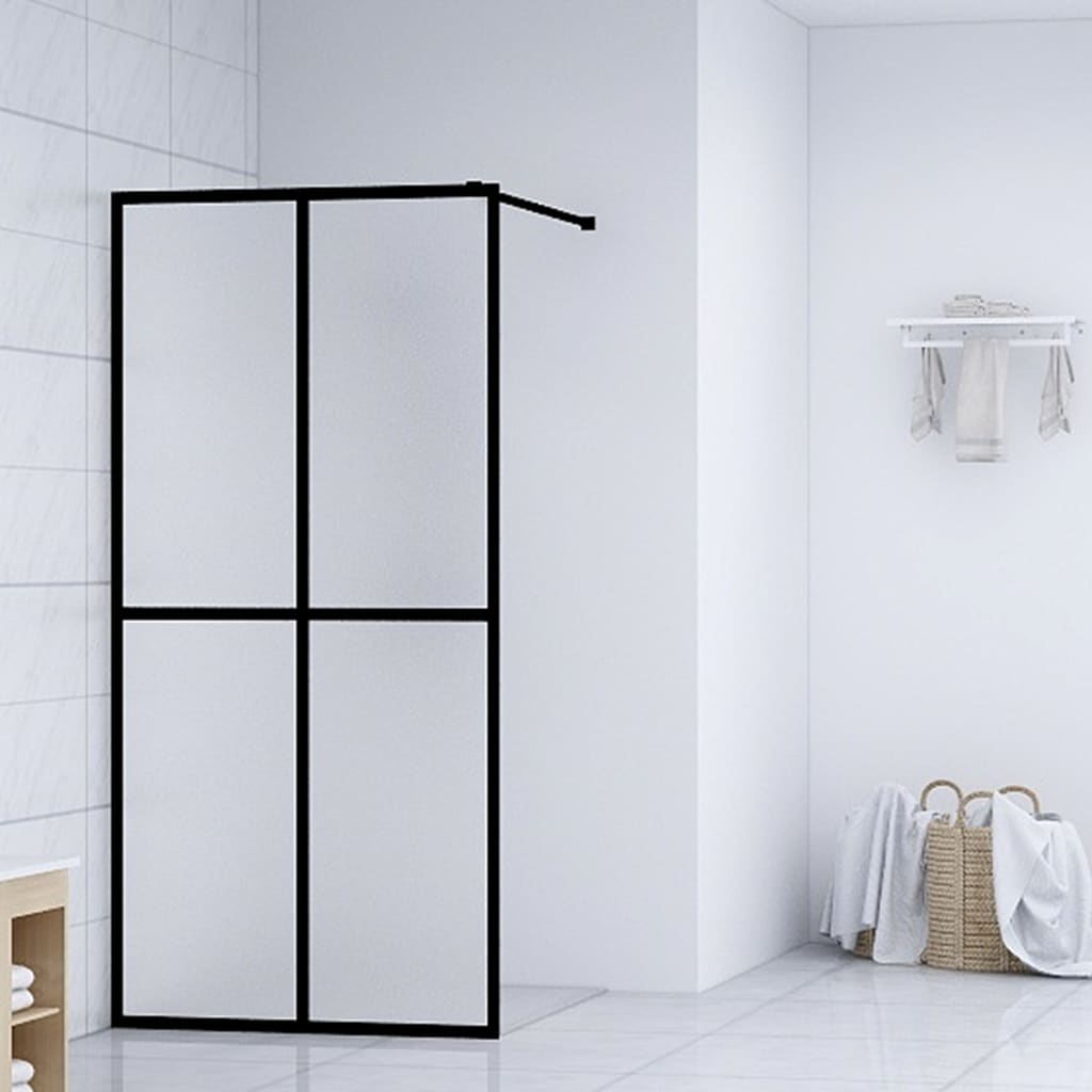 Shower screen for walk-in shower matt safety glass 80x195 cm
