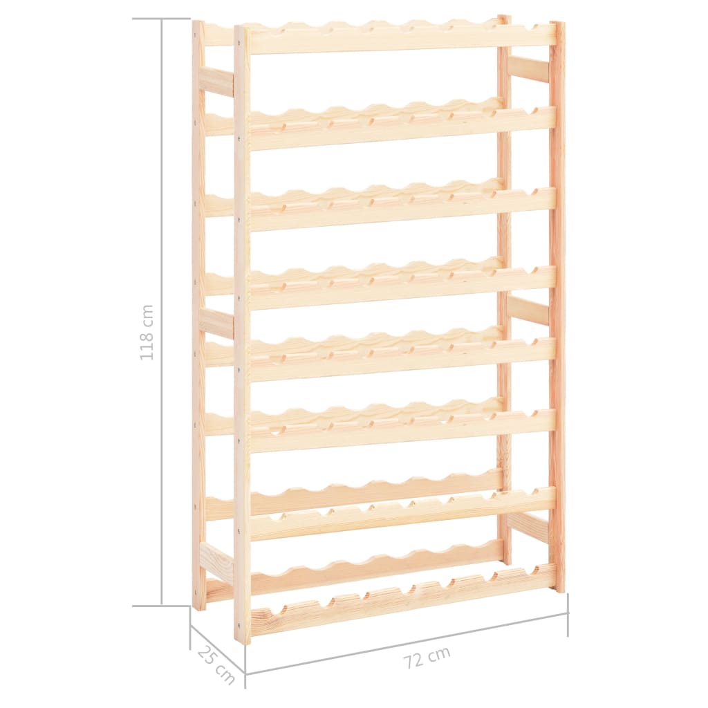 Wine rack for 56 bottles of pine wood