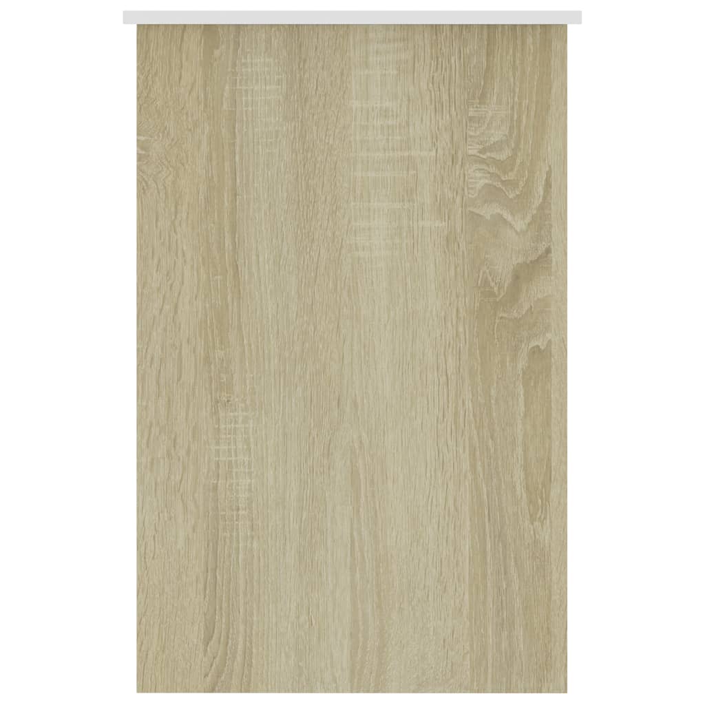 Desk white Sonoma oak 100x50x76 cm wood material