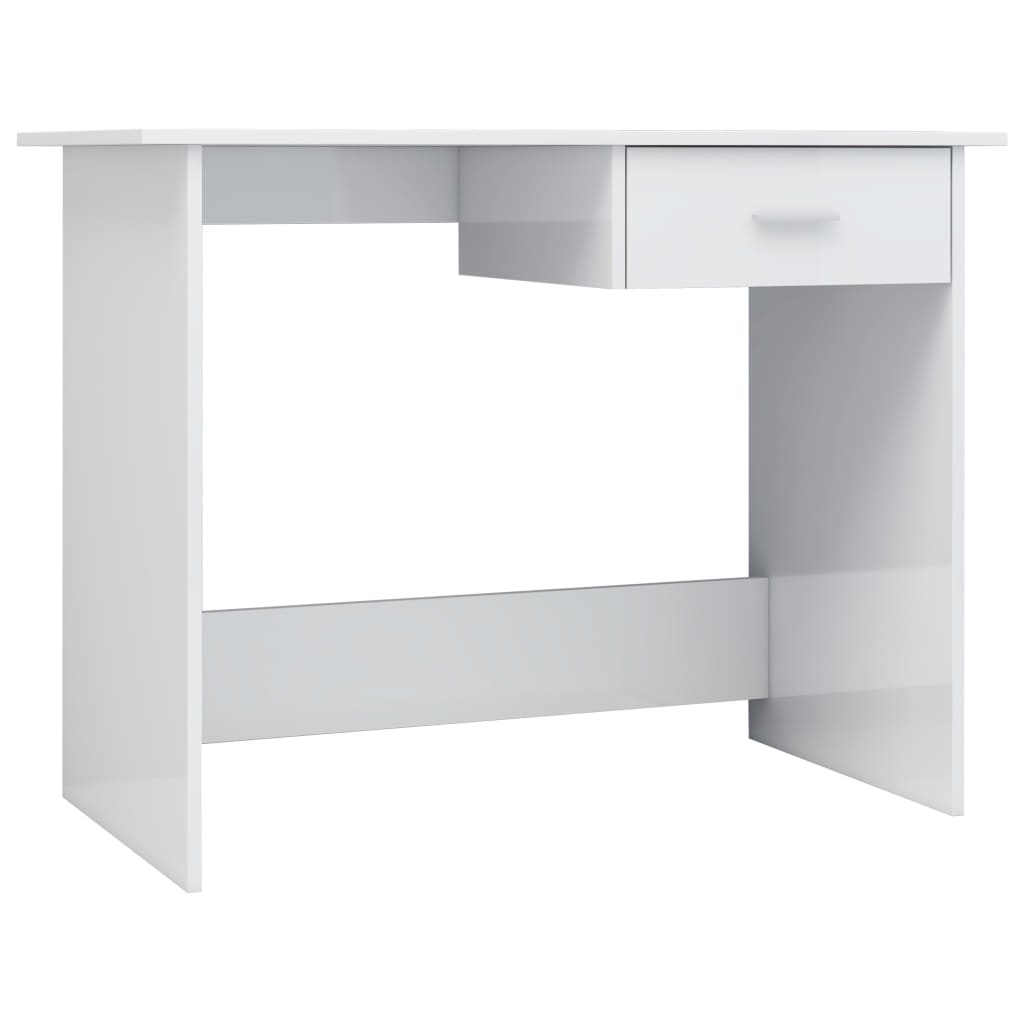 Schreibtisch Hochglanz-Weiß 100×50×76 cm Holzwerkstoff