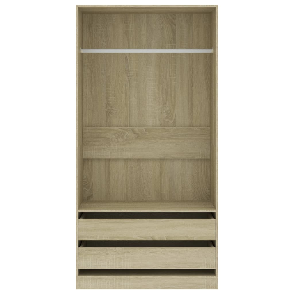 Wardrobe Sonoma oak 100x50x200 cm wood material