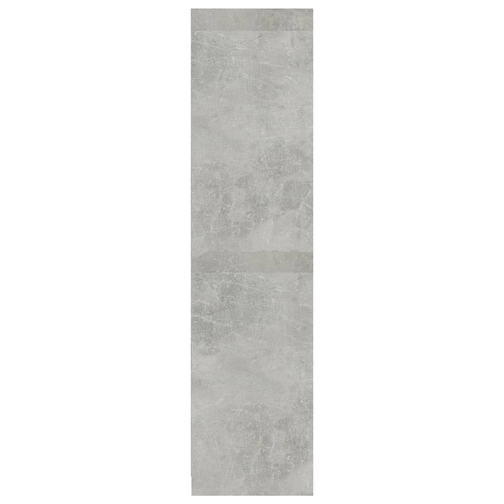 Wardrobe concrete gray 100x50x200 cm made of wood