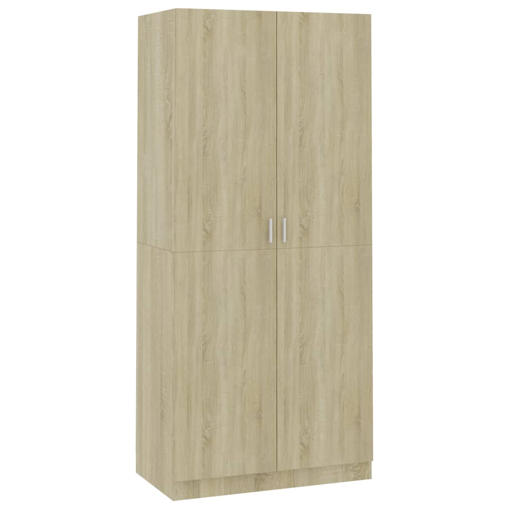 Wardrobe Sonoma oak 90x52x200 cm wood material