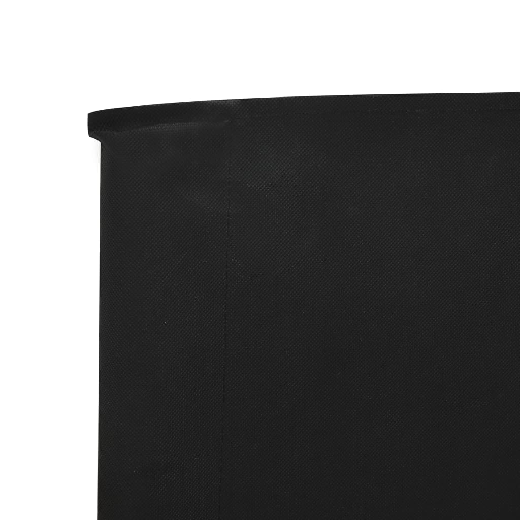 6-piece wind protection fabric 800 x 80 cm black