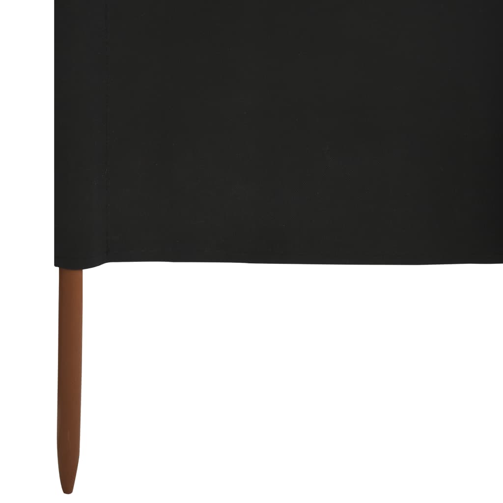 6-piece wind protection fabric 800 x 80 cm black