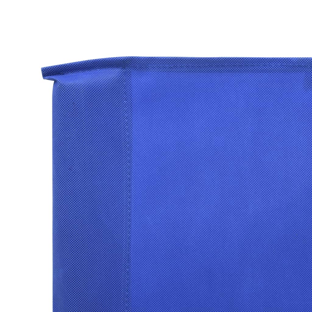 6-piece windbreak fabric 800 x 80 cm azure blue