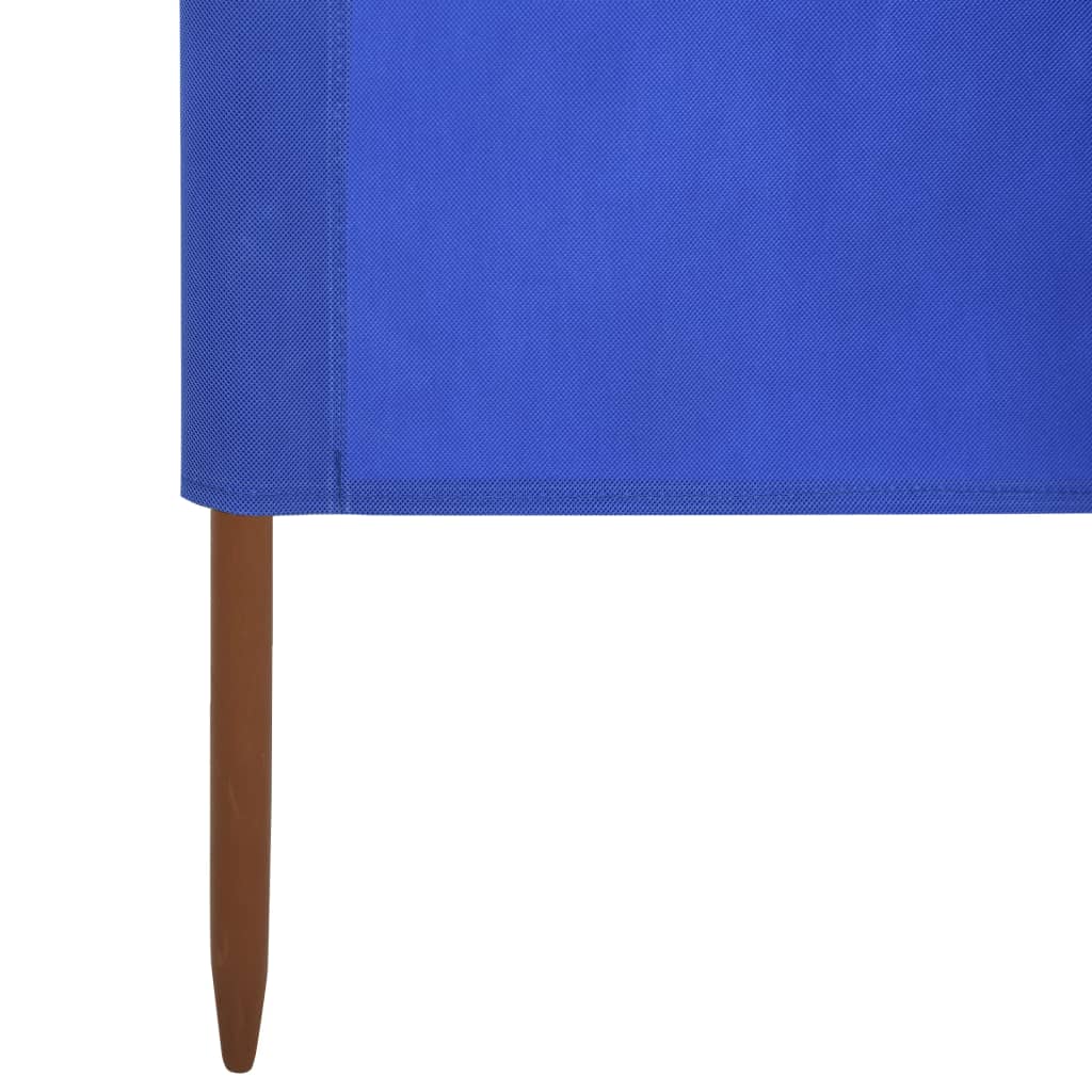 6-piece windbreak fabric 800 x 80 cm azure blue