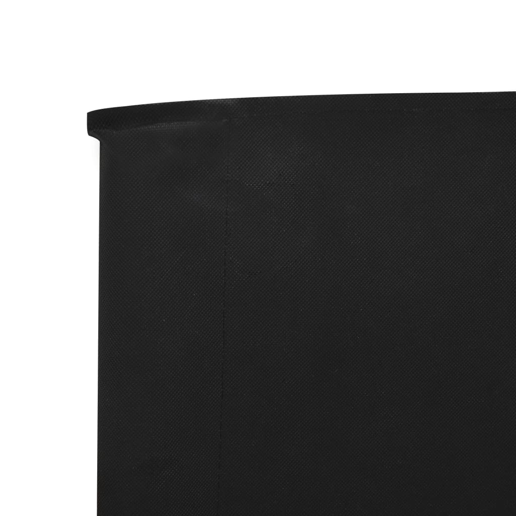 6-piece wind protection fabric 800 x 120 cm black
