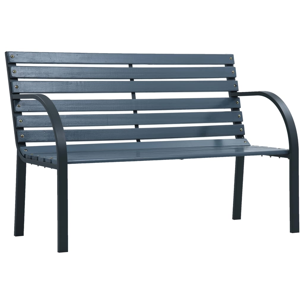 Garden bench 120 cm gray wood