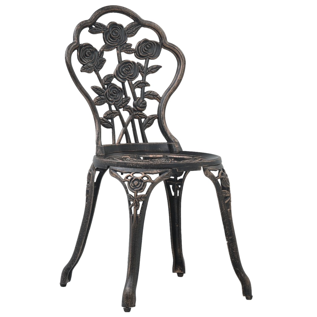 Bistro chairs 2 pcs. Bronze cast aluminum