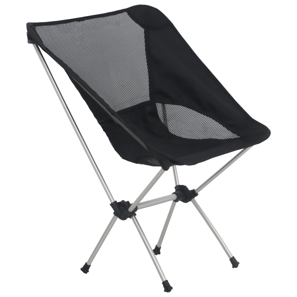 Folding camping chairs 2 pieces with carrying bag 54x50x65 cm aluminum