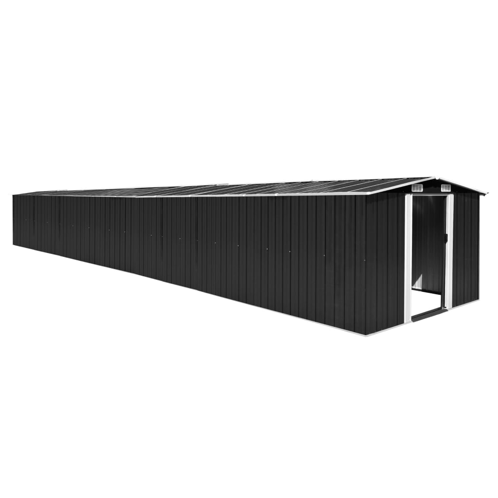 Tool shed anthracite 257x990x181 cm Galvanized steel