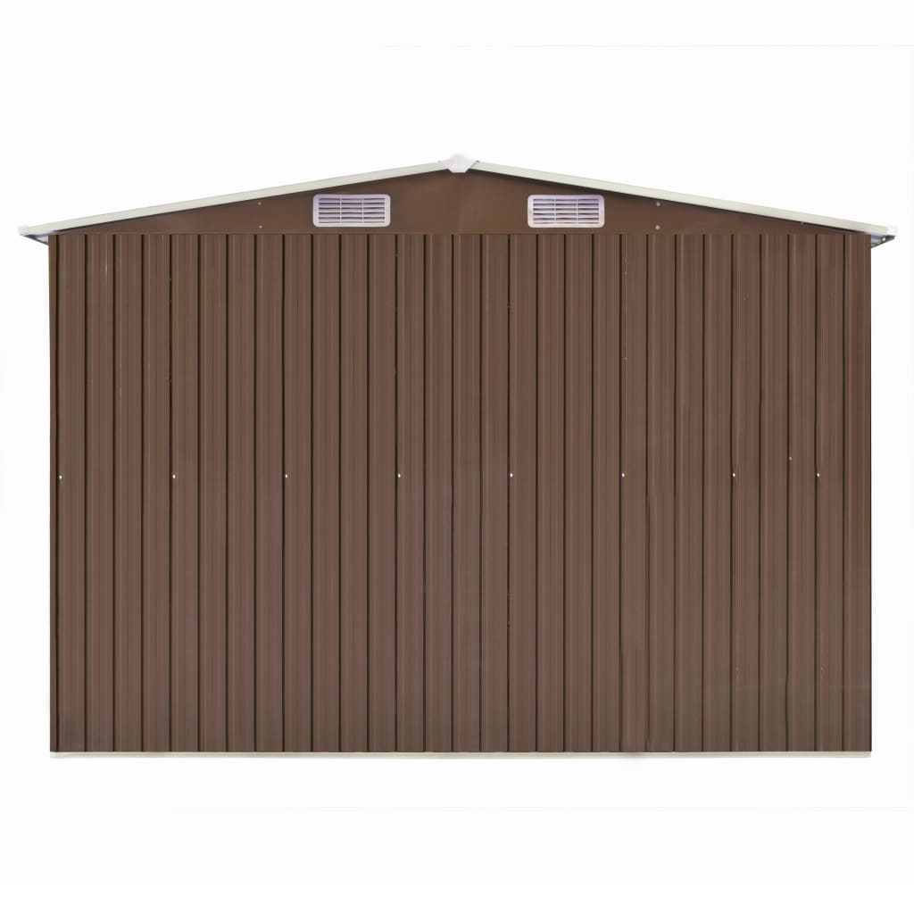 Tool shed brown 257x990x181 cm galvanized steel