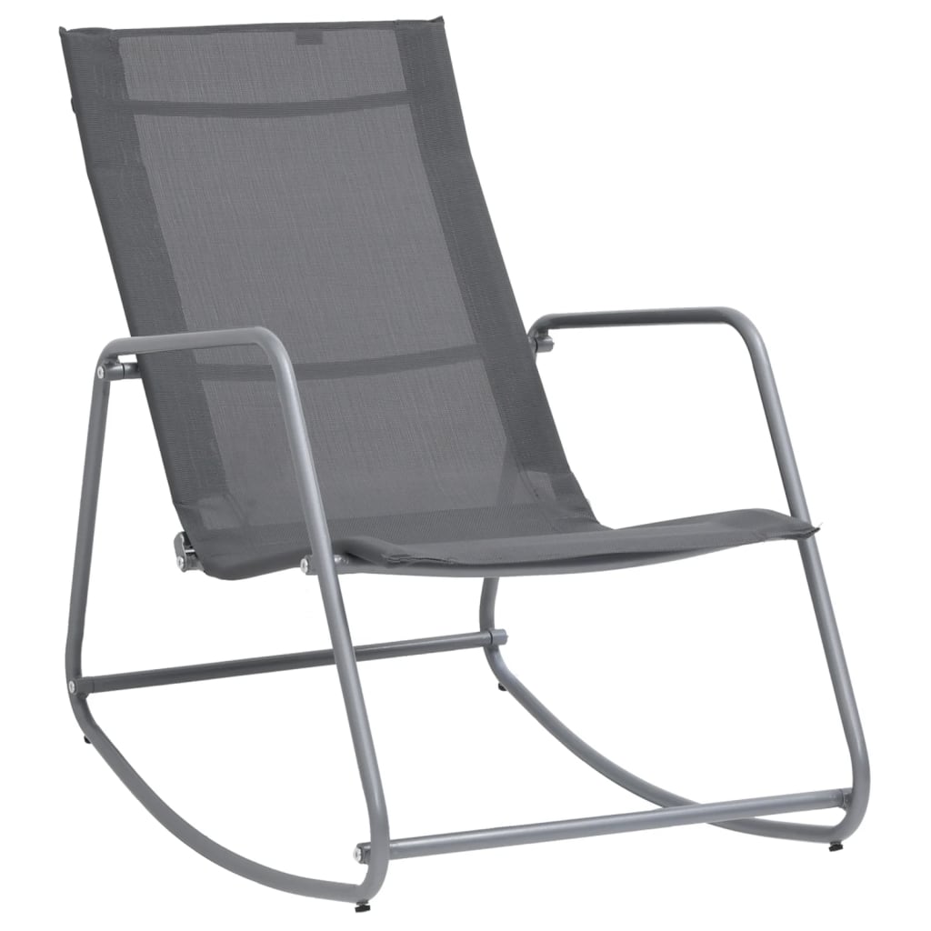 Garden Rocking Chair Gray 95x54x85 cm Textilene