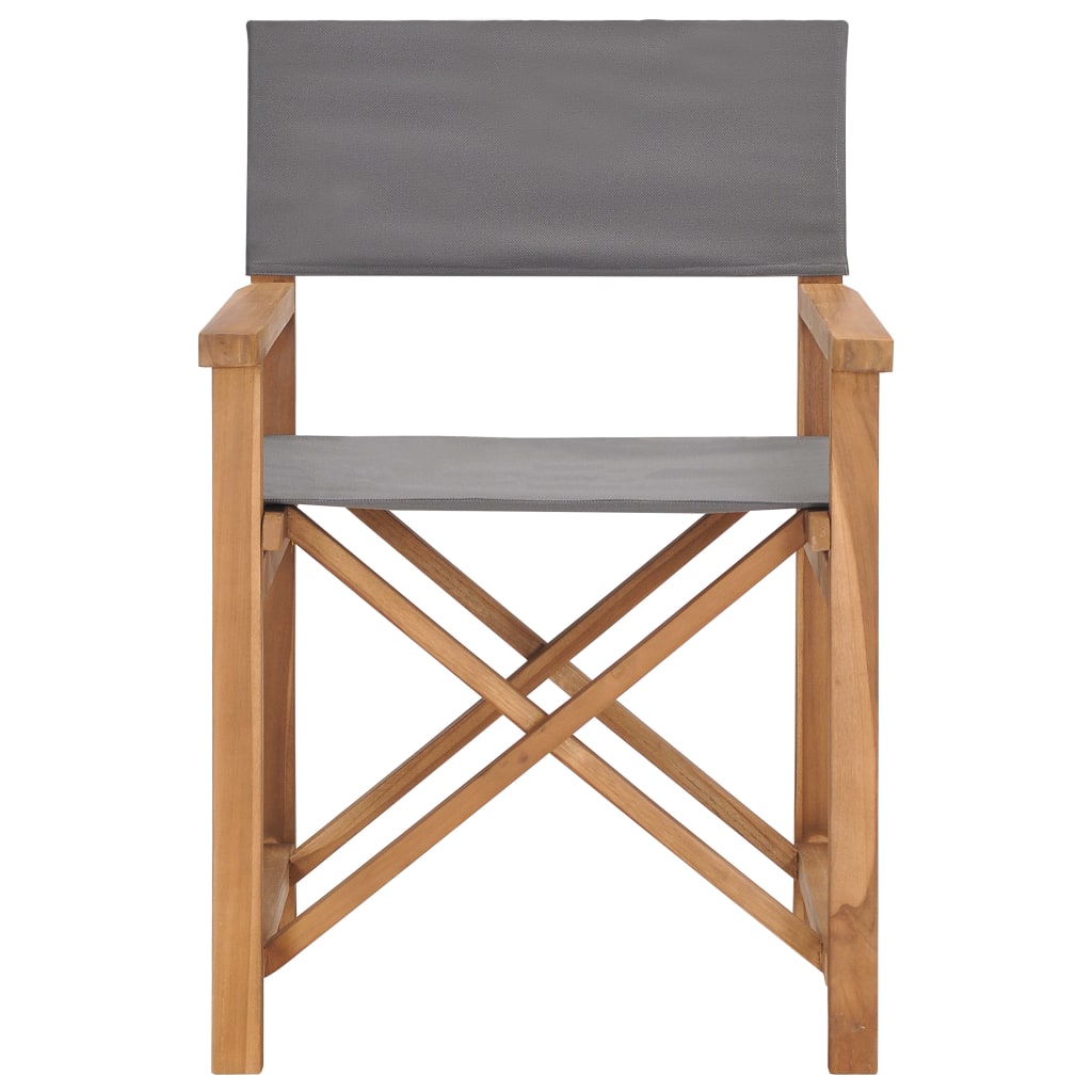 Director's chair solid teak gray