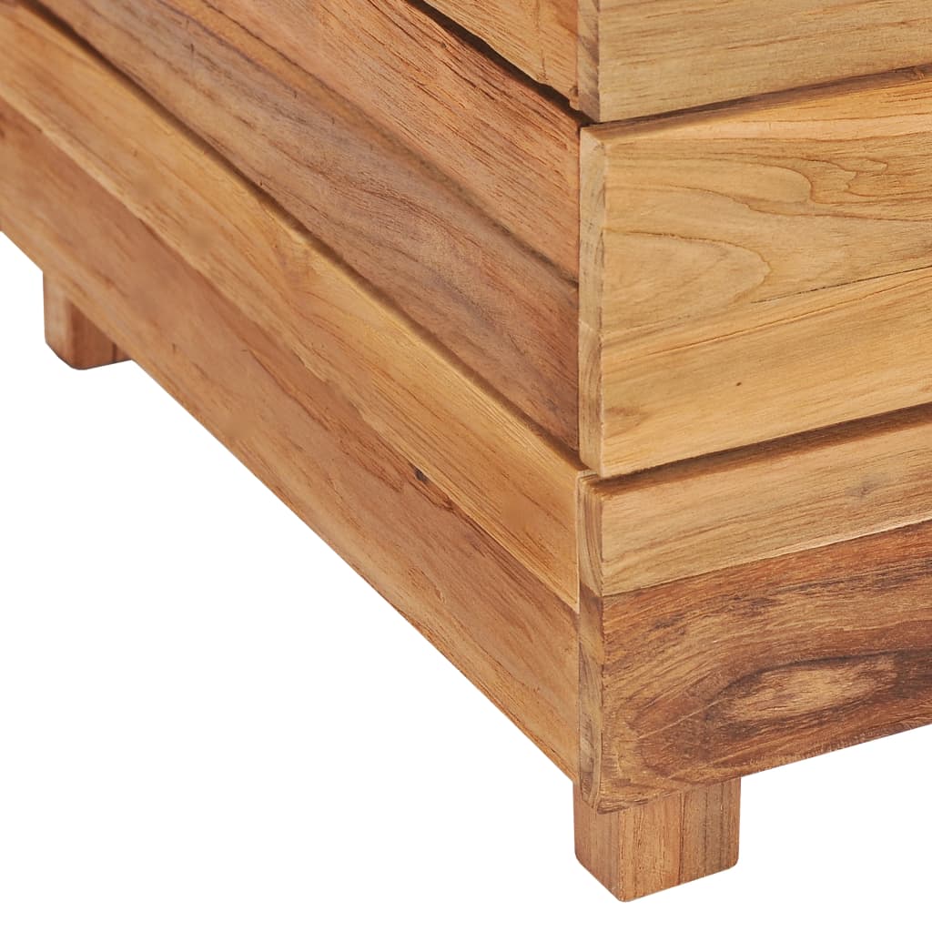 Hochbeet 100x40x38 cm Teak Altholz und Stahl