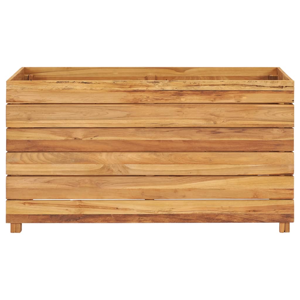 Hochbeet 100x40x55 cm Teak Altholz und Stahl