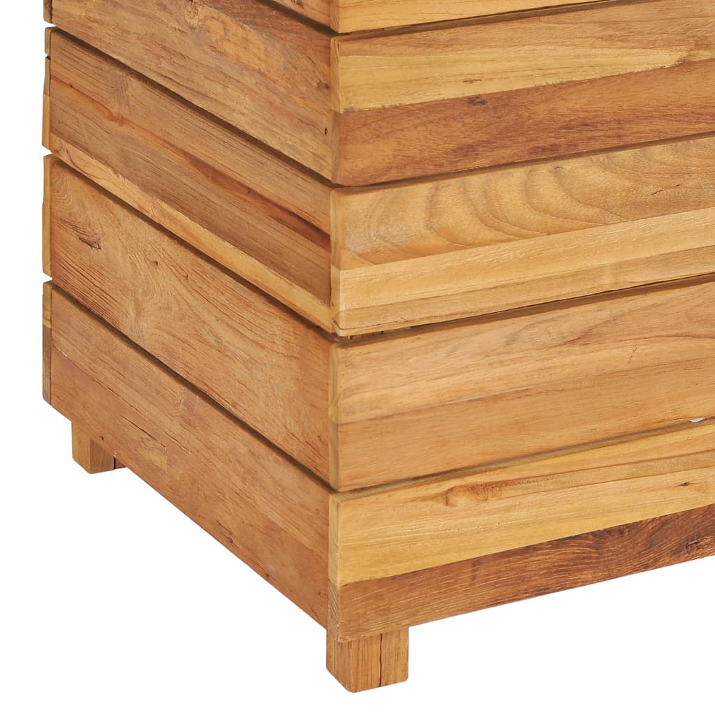 Hochbeet 100x40x55 cm Teak Altholz und Stahl