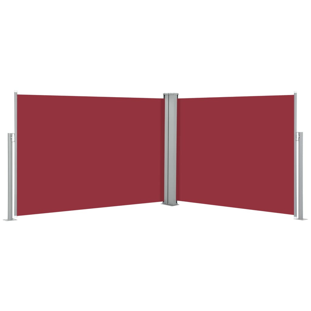 Ausziehbare Seitenmarkise Rot 100 x 1000 cm