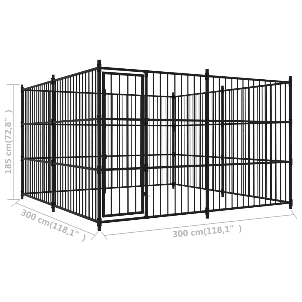 Outdoor dog kennel 300×300×185 cm