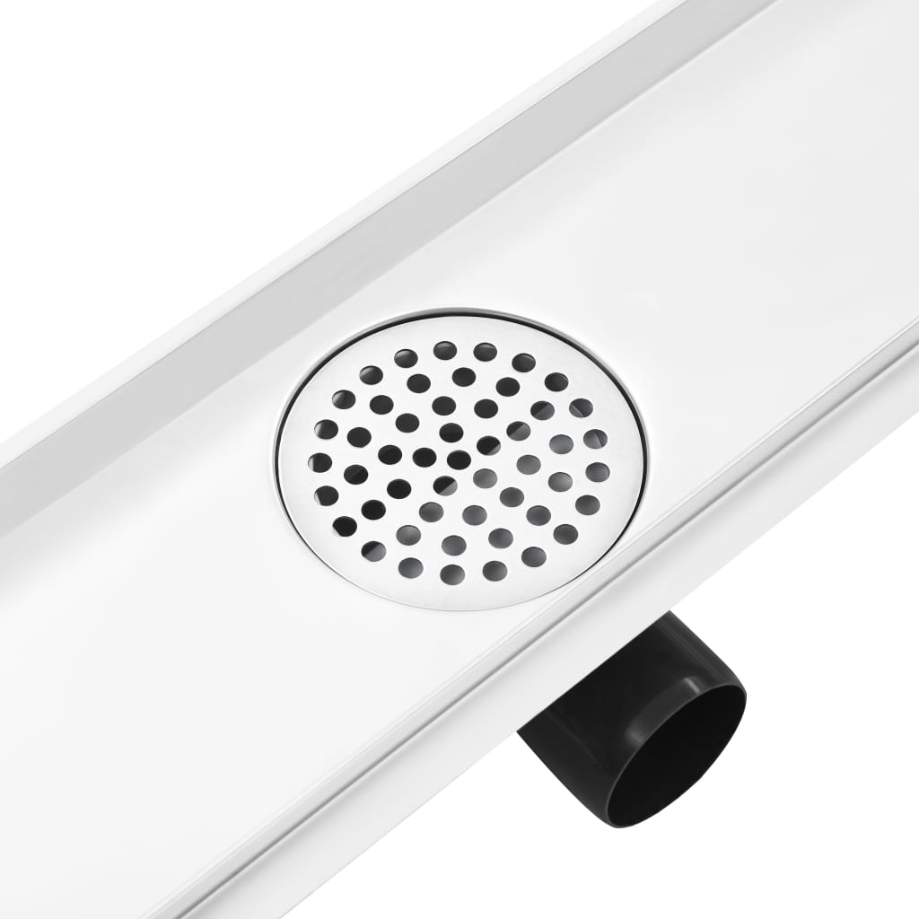 Shower drain 2-in-1 cover 63×14 cm stainless steel