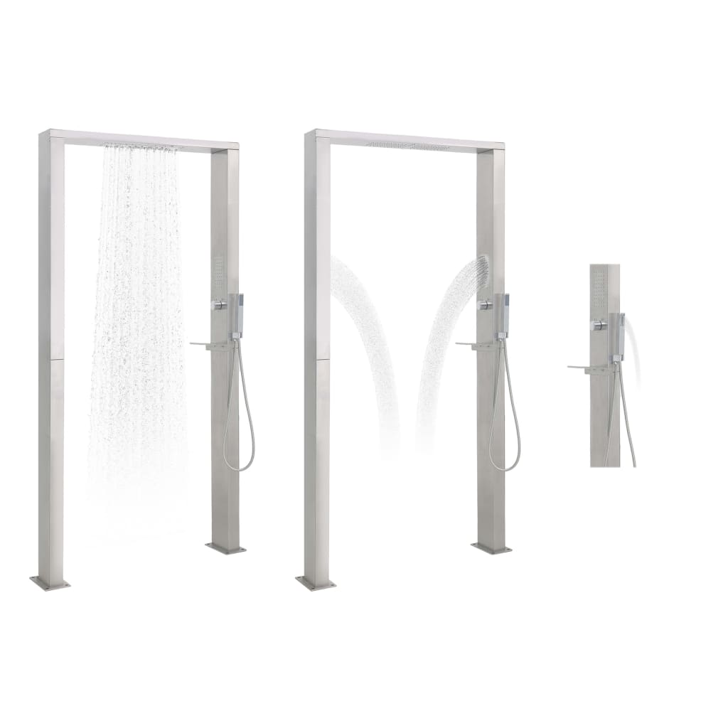 Garden shower stainless steel double nozzles