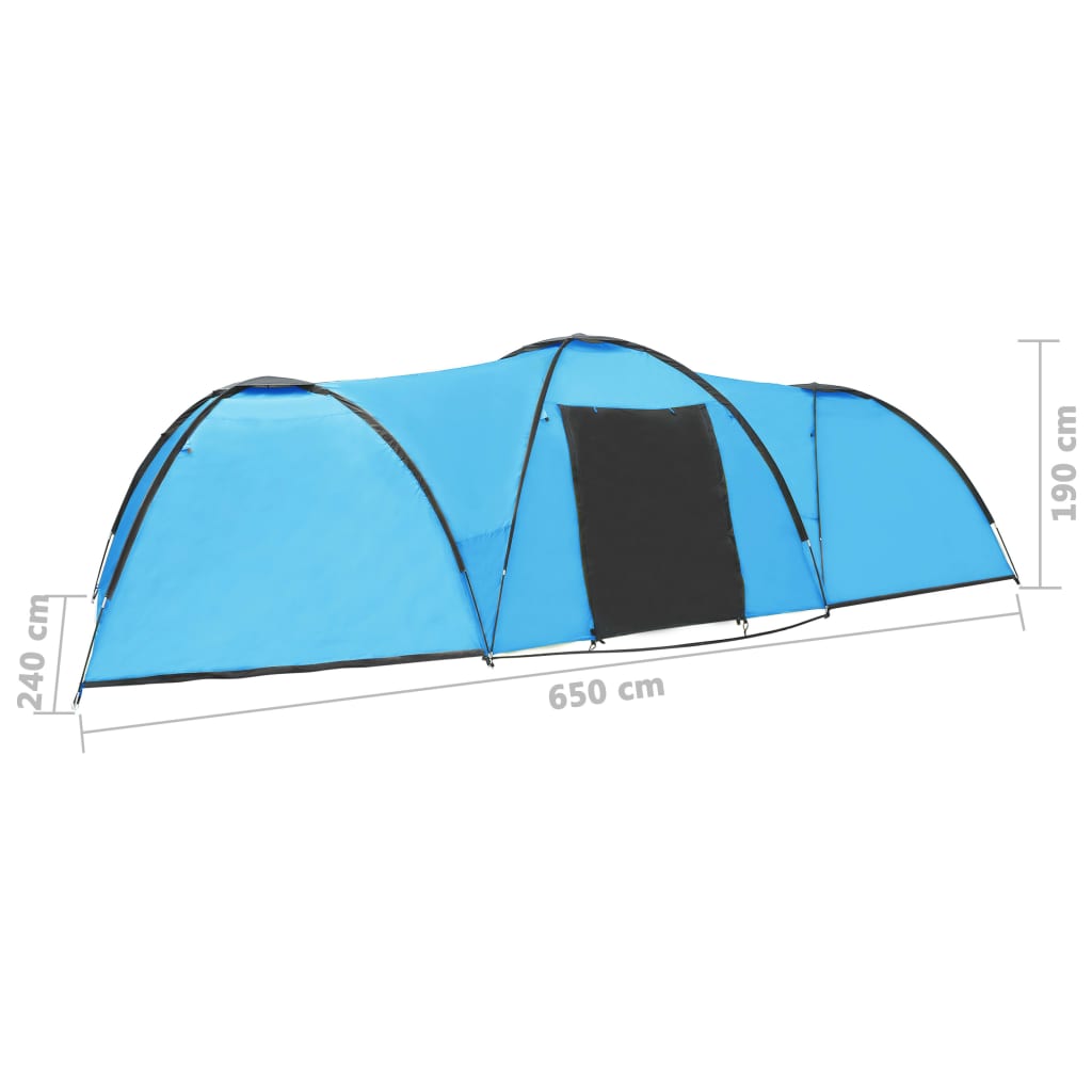 Camping-Igluzelt 650×240×190 cm 8 Personen Blau
