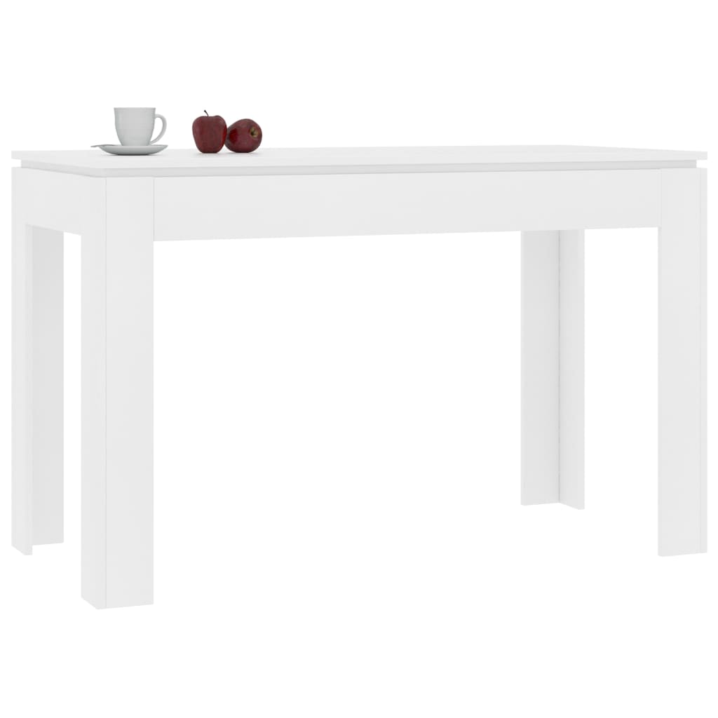 Dining table white 120x60x76 cm made of wood