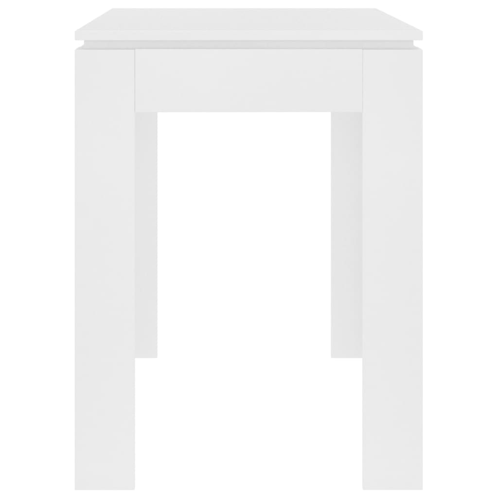 Dining table white 120x60x76 cm made of wood