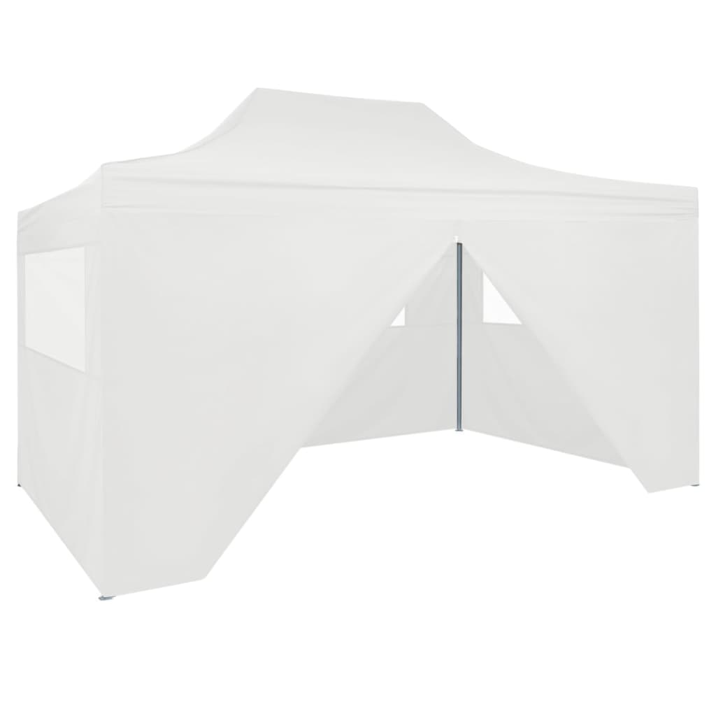 Professional foldable party tent with 4 side walls 3×4m steel white