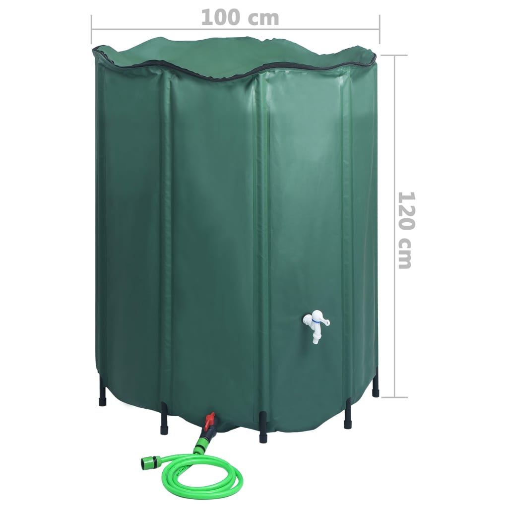 Foldable rainwater tank with tap 1000 L