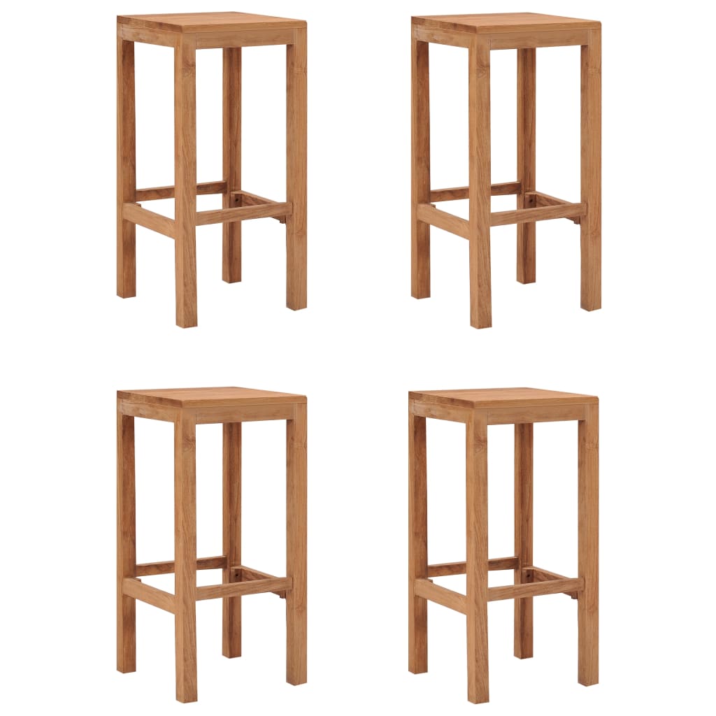 Bar stools 4 pcs. Solid teak wood