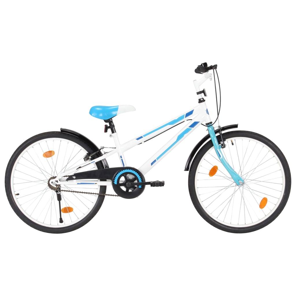 Children's bike 24 inch blue and white