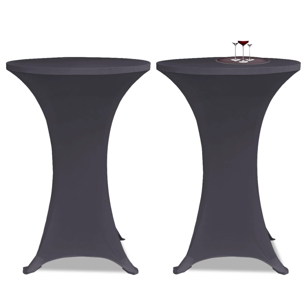 Stretch table covers 4 pieces 70 cm anthracite
