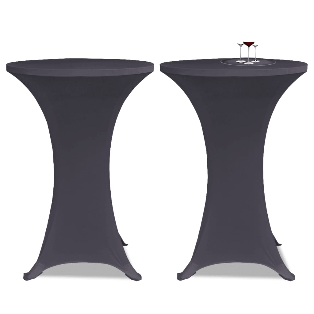 Stretch table covers 4 pieces 80 cm anthracite