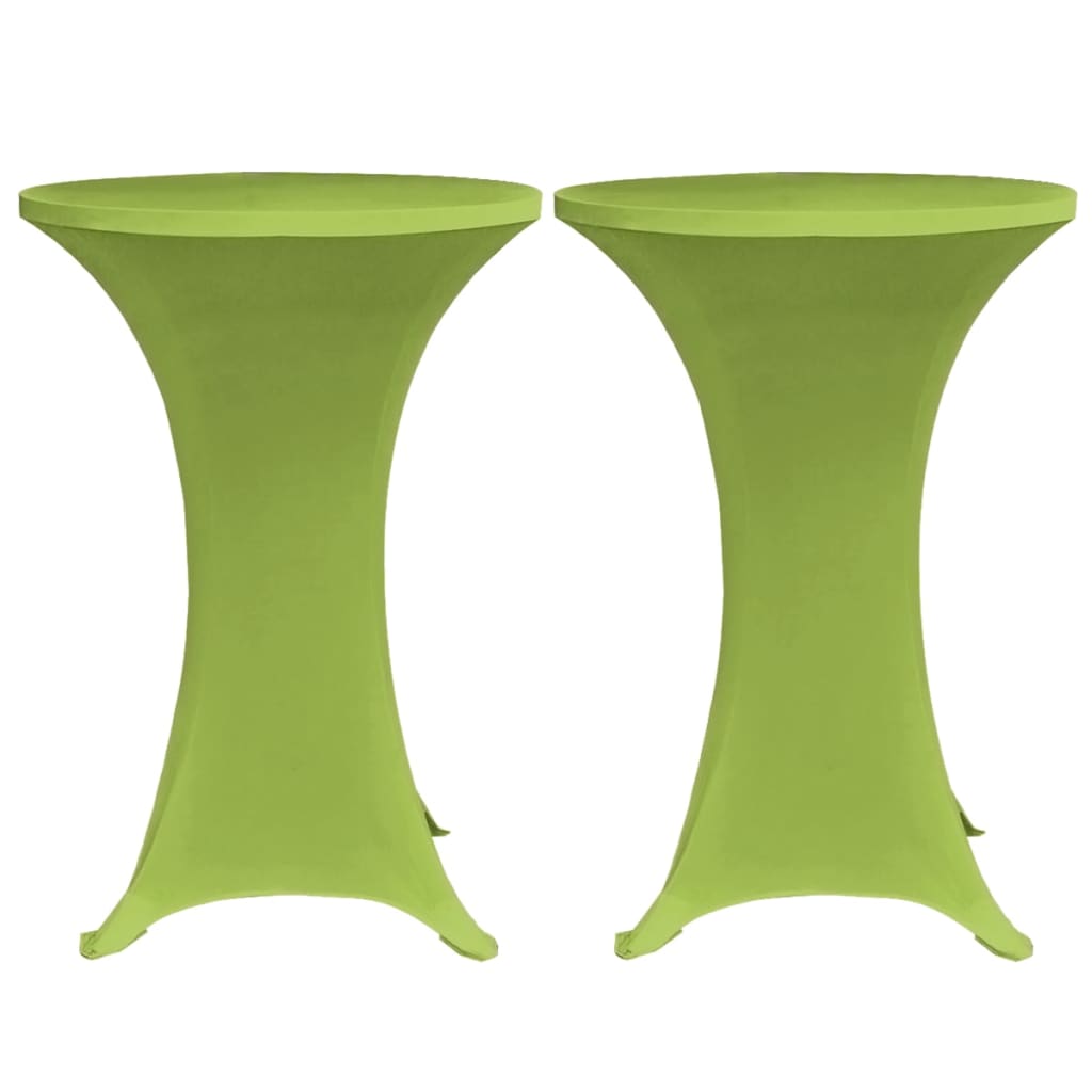Stretch table covers 4 pieces 60 cm green