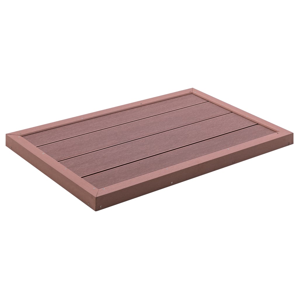 Floor element for solar shower brown 101x63x5.5 cm WPC