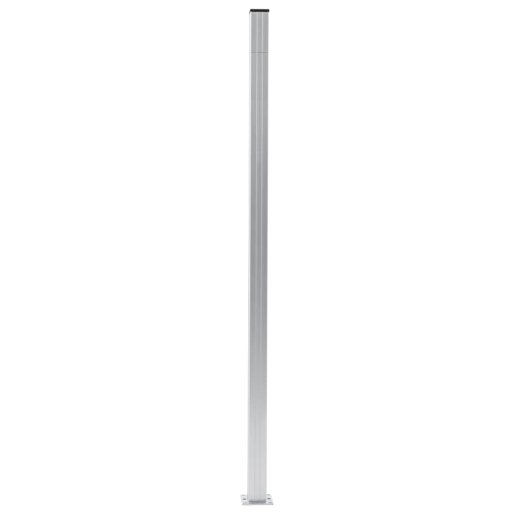 Fence posts 2 pieces aluminum 185 cm
