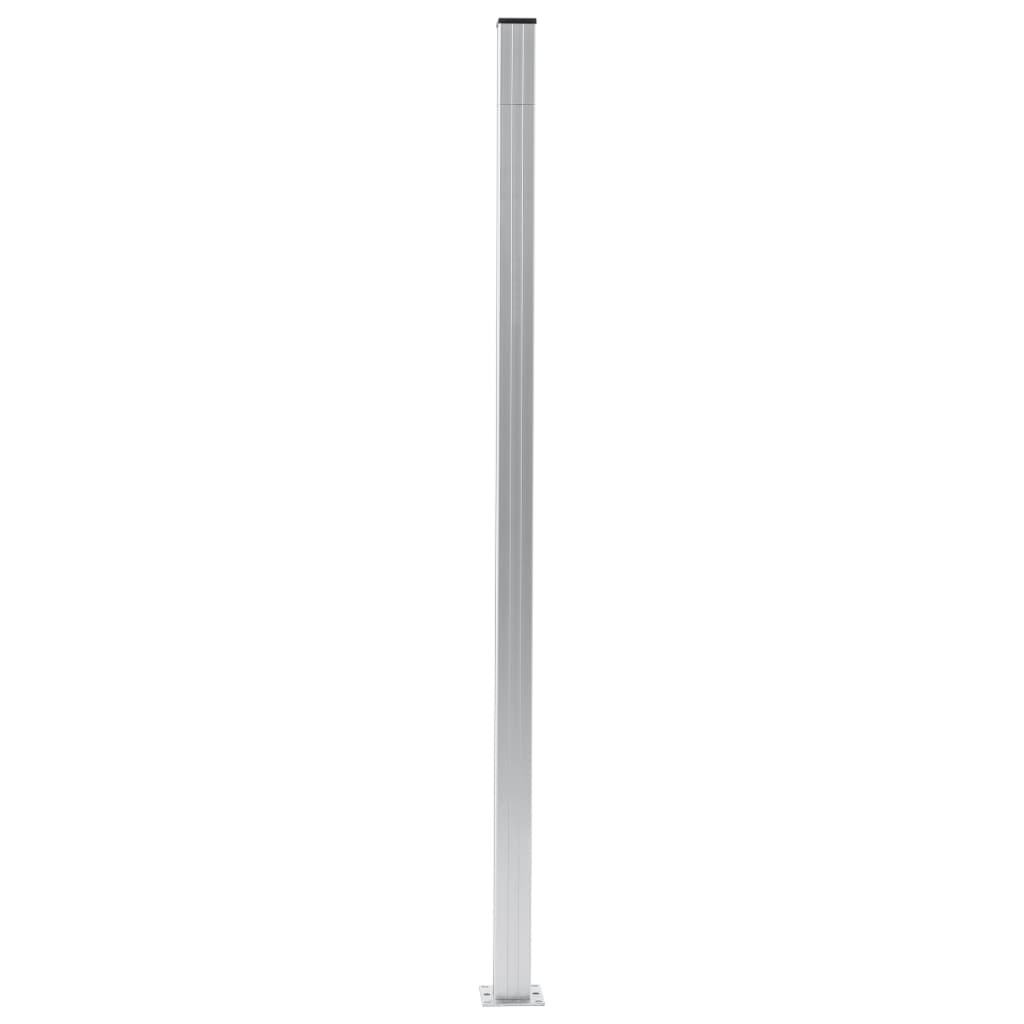 Fence posts 3 pieces aluminum 185 cm