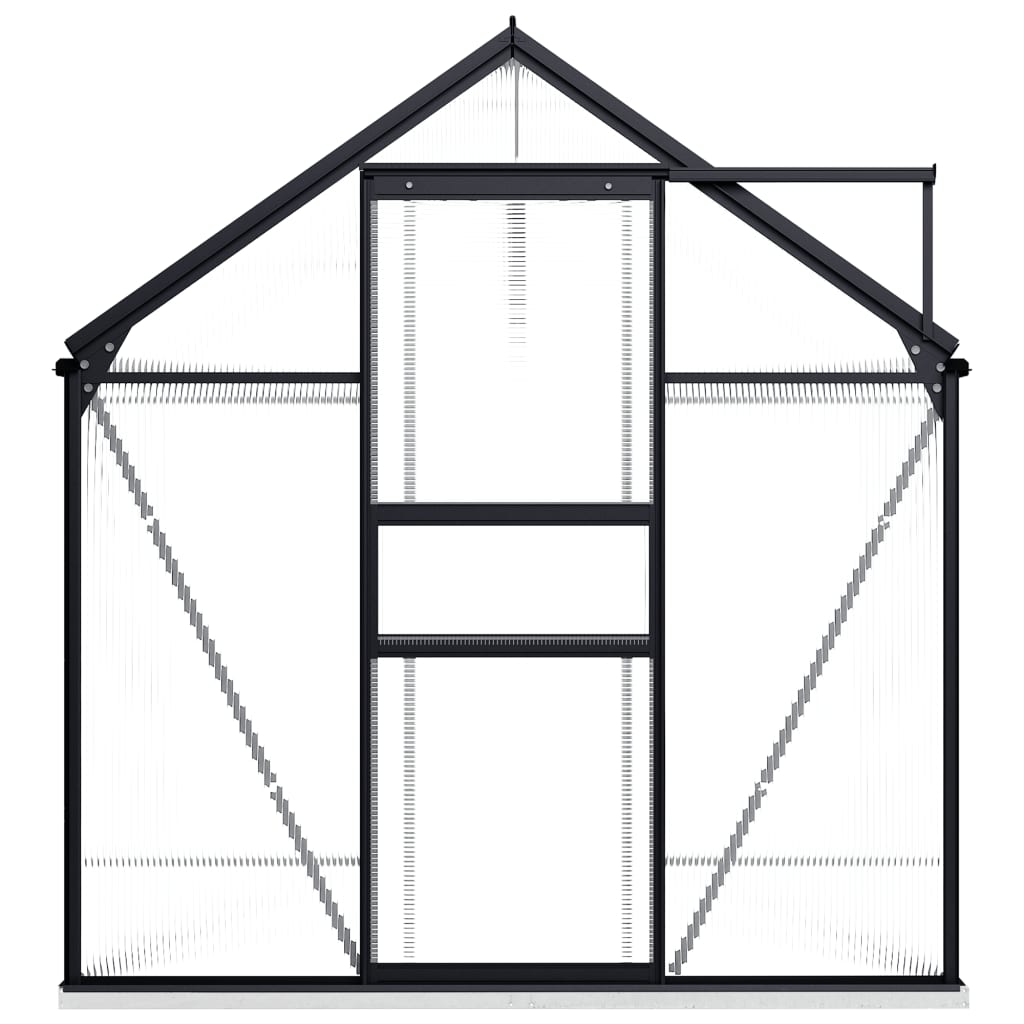 Greenhouse with foundation frame anthracite aluminum 4.75 m³