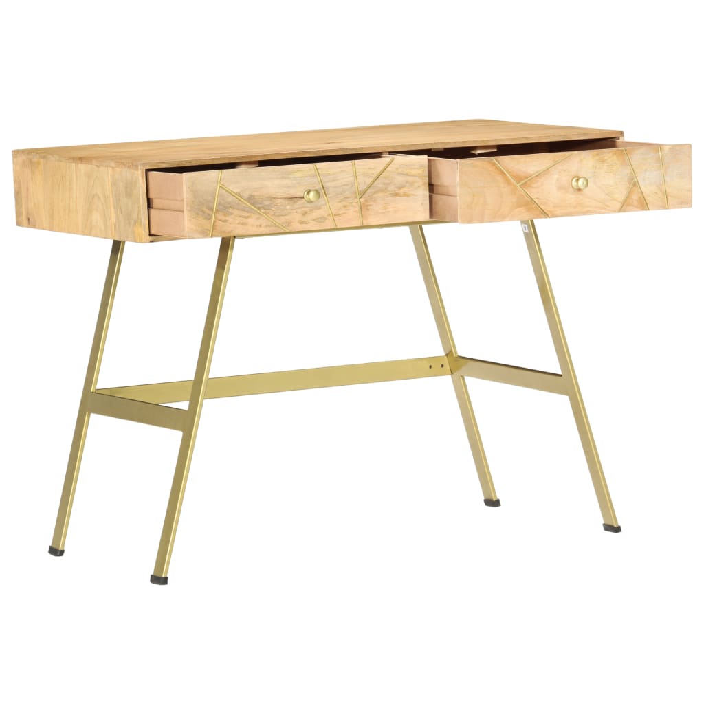Desk with drawers 100×55×75 cm solid mango wood