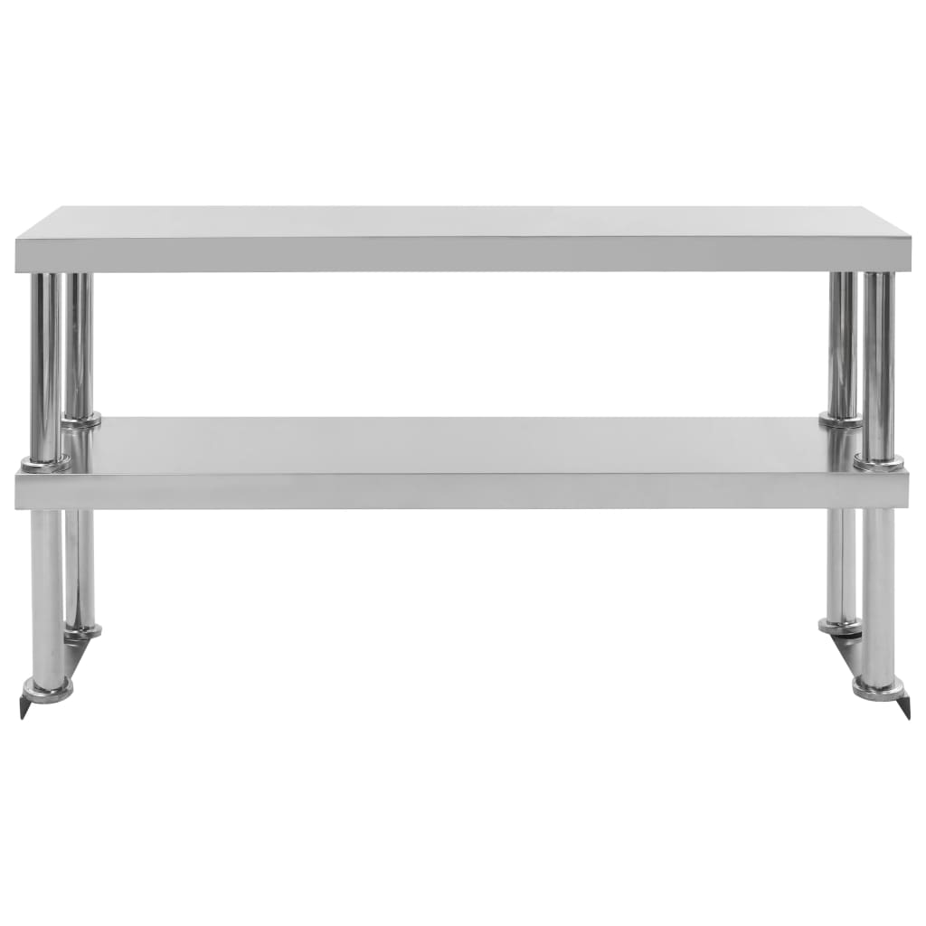 2-tier work table attachment 120 x 30 x 65 cm stainless steel