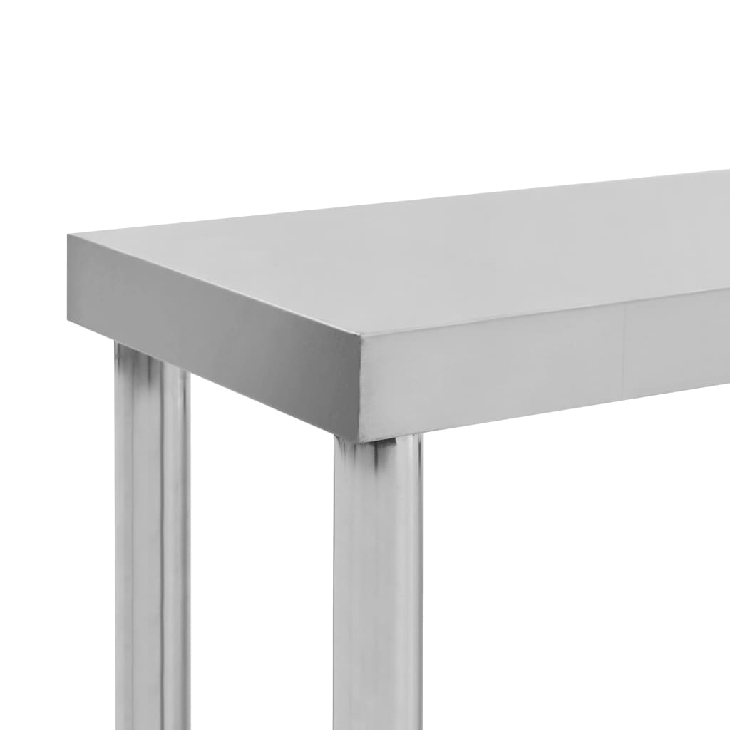 2-tier work table attachment 120 x 30 x 65 cm stainless steel