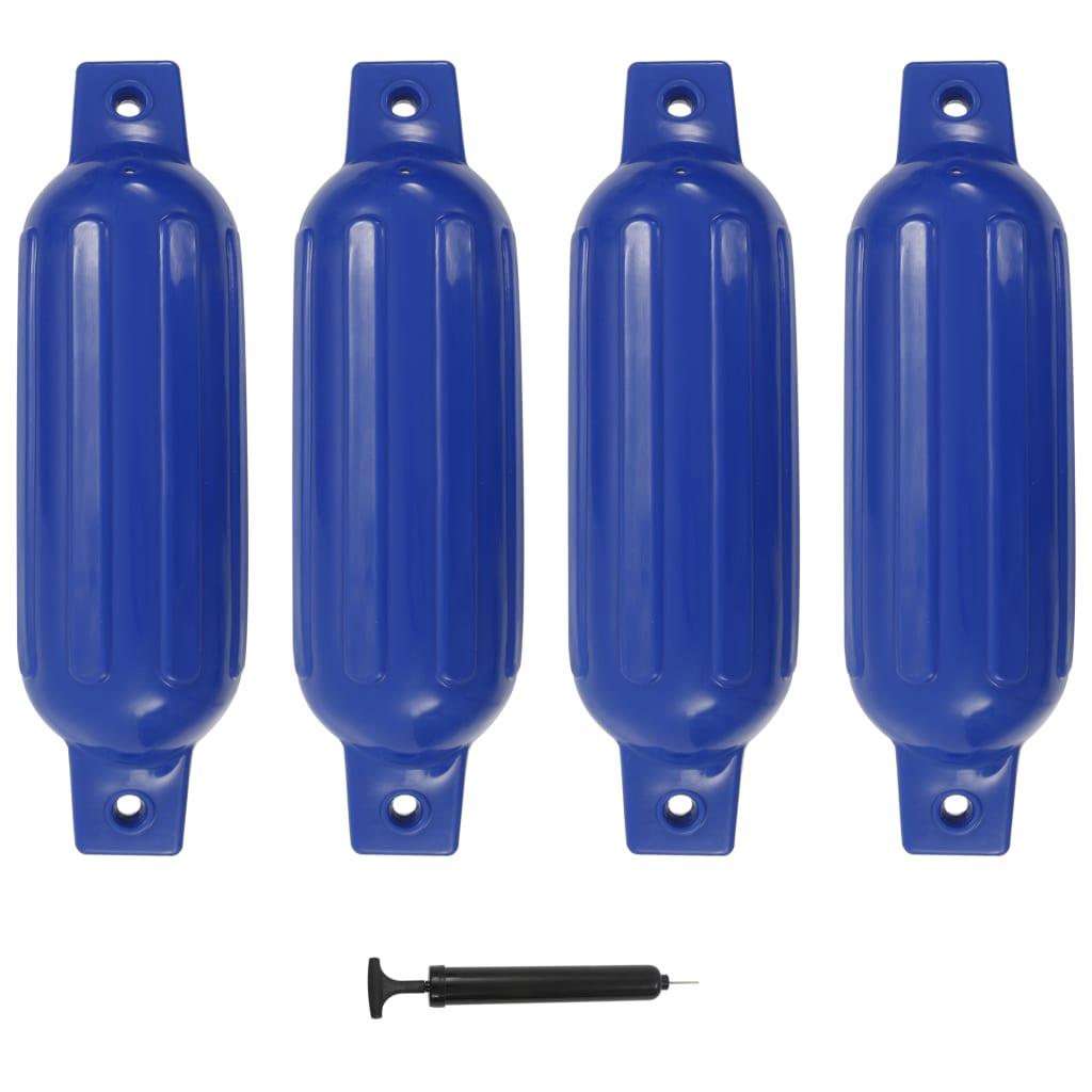 Boat fenders 4 pcs. Blue 41 x 11.5 cm PVC