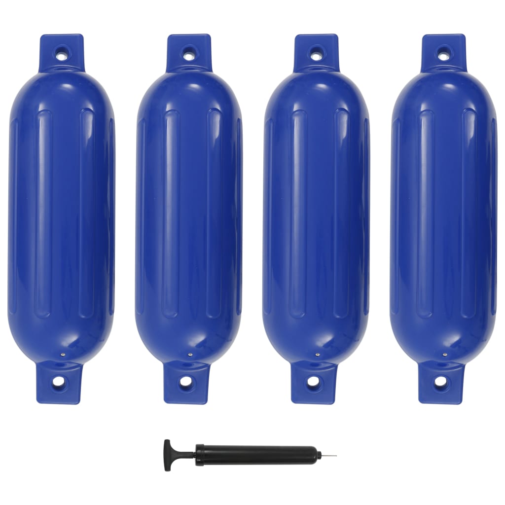Boat fenders 4 pcs. Blue 51 x 14 cm PVC