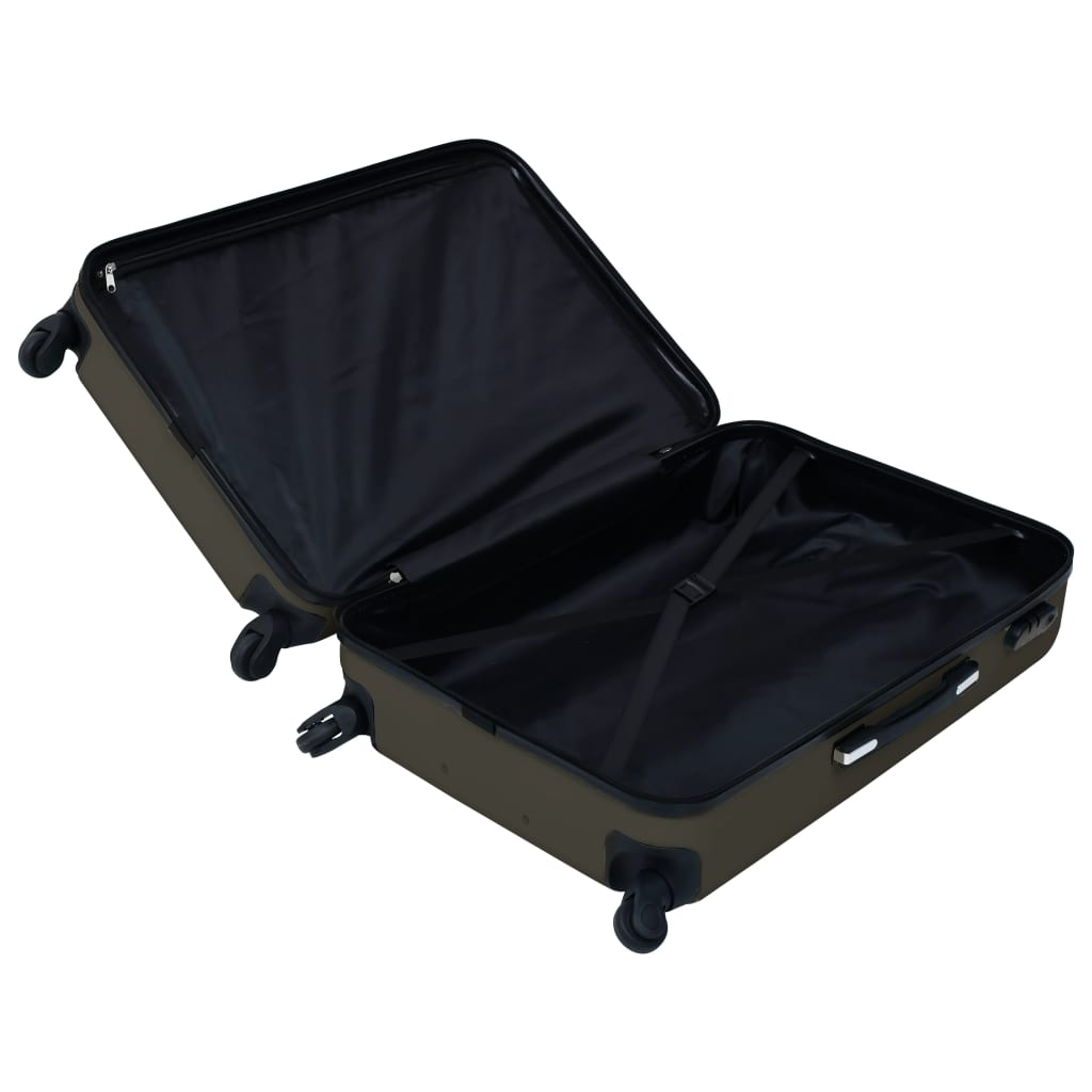 Hard shell trolley set 3 pieces. Anthracite ABS