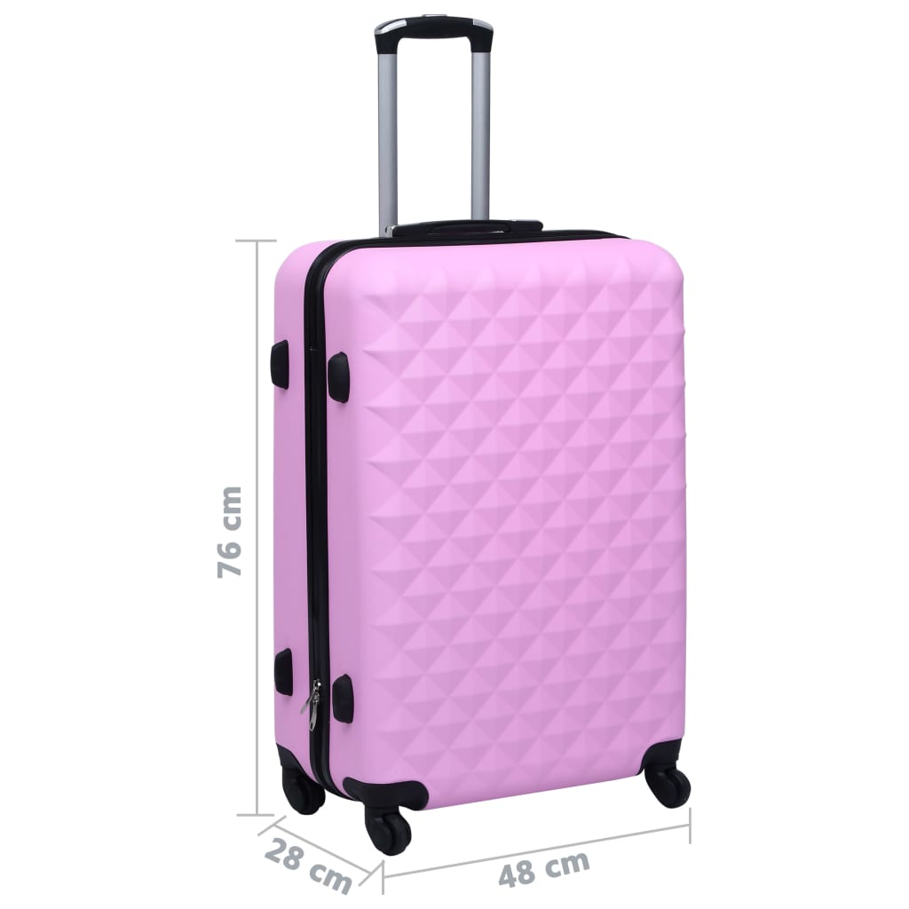 Hard shell trolley pink ABS