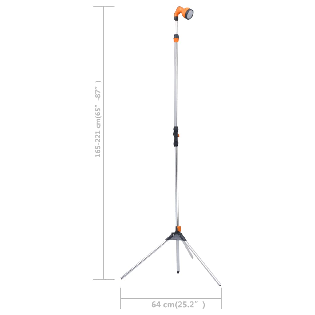 Gartendusche mit Stativ 221 cm Aluminium