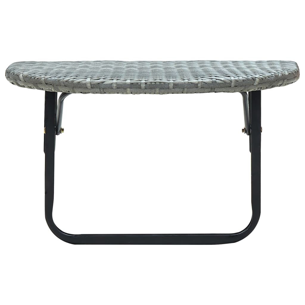 Balcony table gray 60x60x40 cm poly rattan